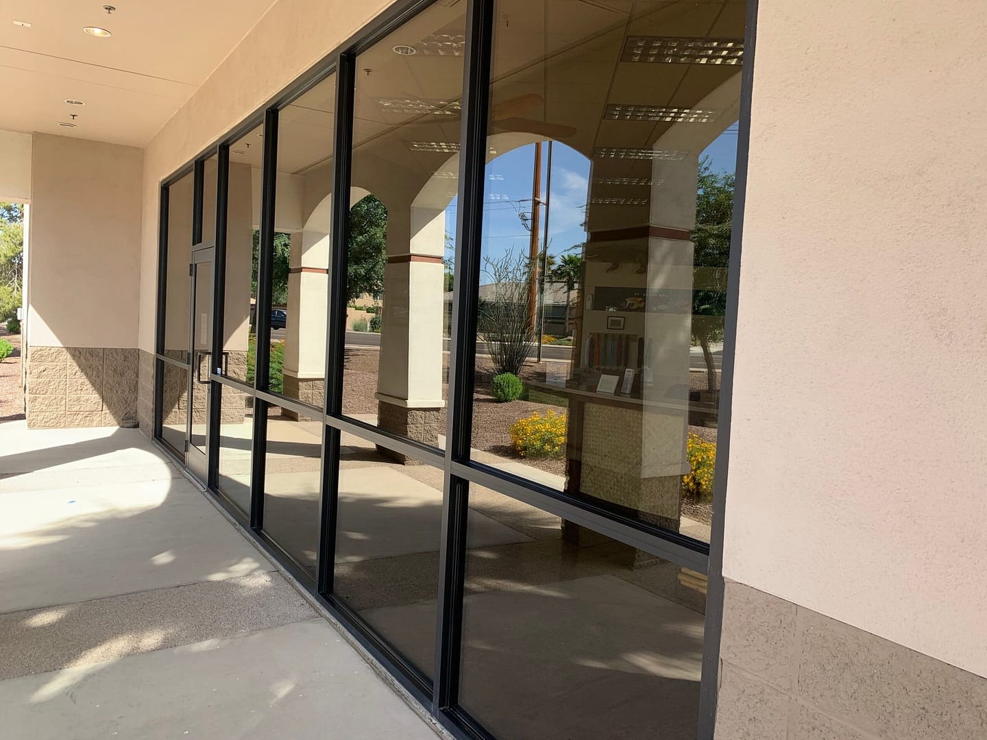 Gilbert Store front windows Gilbert Window Cleaning Commercial Building by Olsen Brothers