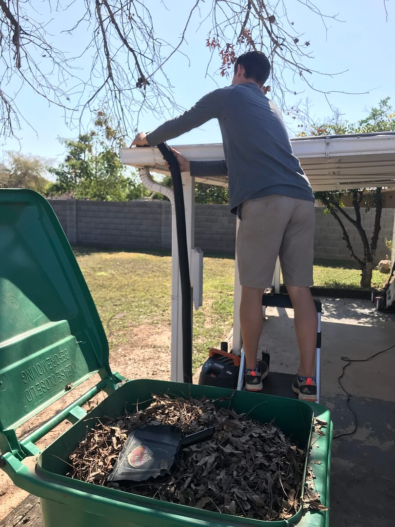 Robert Cleaning Gutters Olsen Brothers Gutter Cleaning Service in Arizona